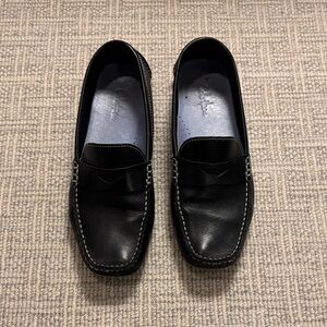 Cole Haan Black Leather Women's Penny Driving Loafers